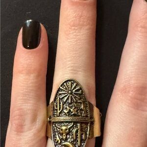 Gold Western Statement Ring